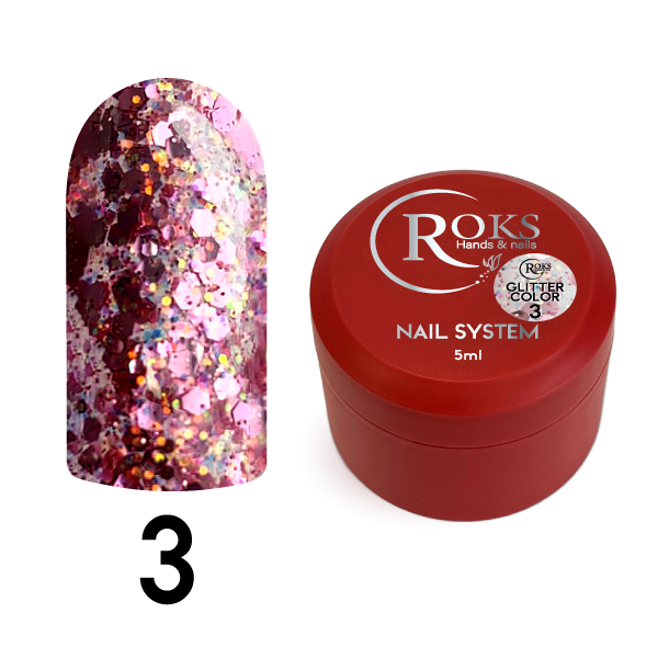 Roks Glitter Color Jel No:03 5ml