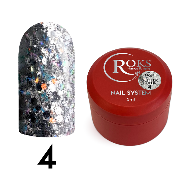 Roks Glitter Color Jel No:04 5ml