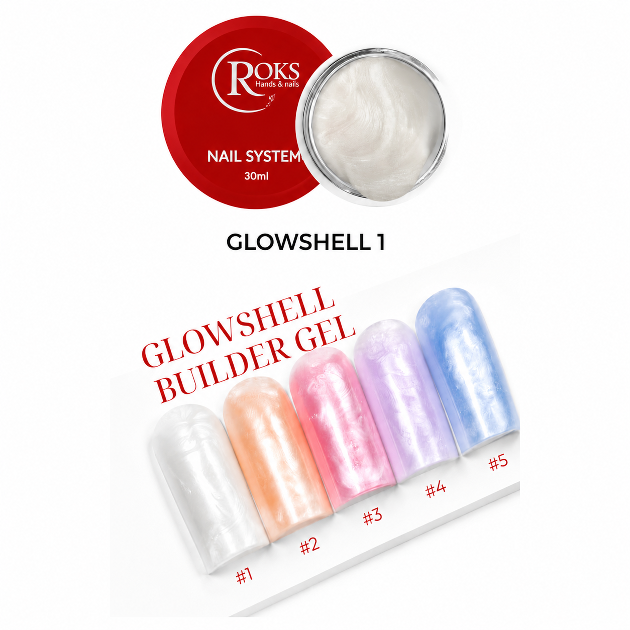Roks Glowshell Builder Gel No:01 30ml